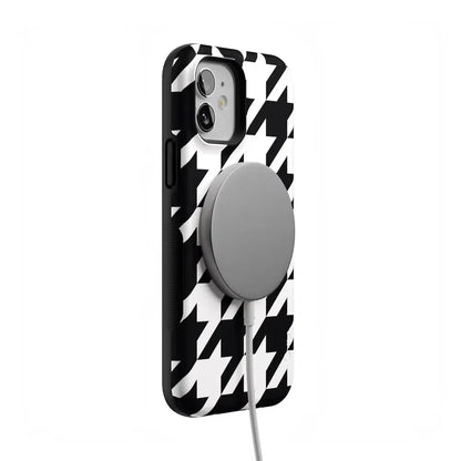 Houndstooth | High Contrast Design Case Phone Case Casetry