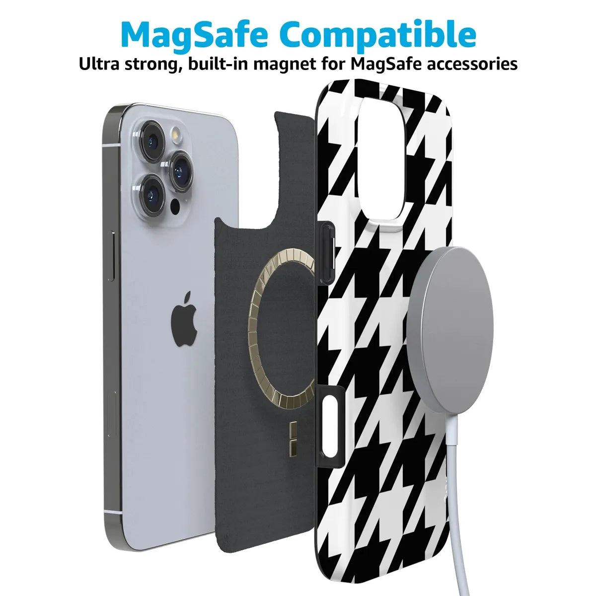 Houndstooth | High Contrast Design Case Phone Case Casetry