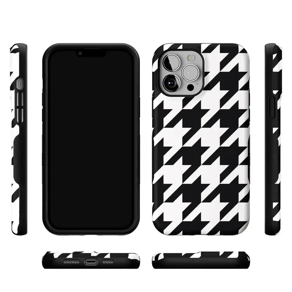 Houndstooth | High Contrast Design Case Phone Case Casetry