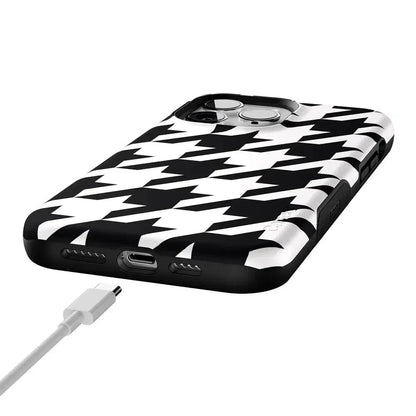 Houndstooth | High Contrast Design Case Phone Case Casetry