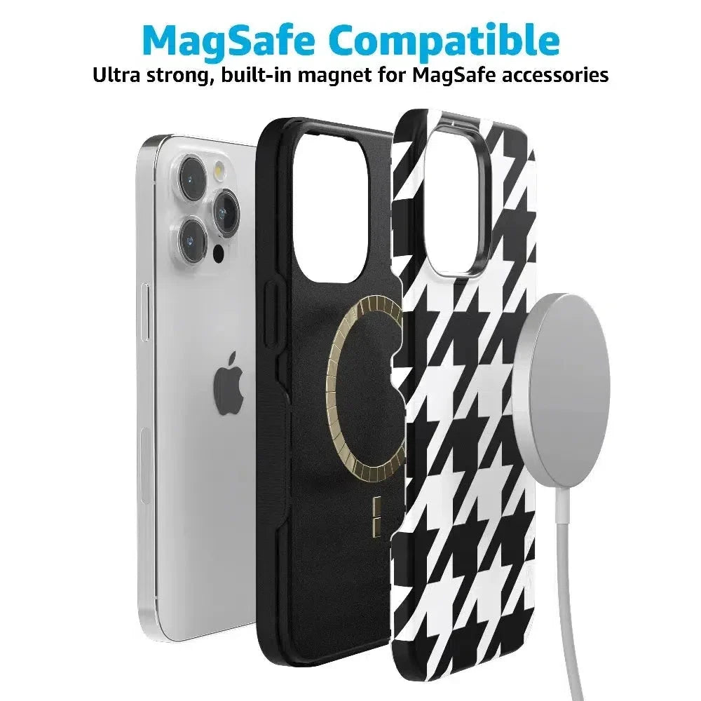 Houndstooth | High Contrast Design Case Phone Case Casetry