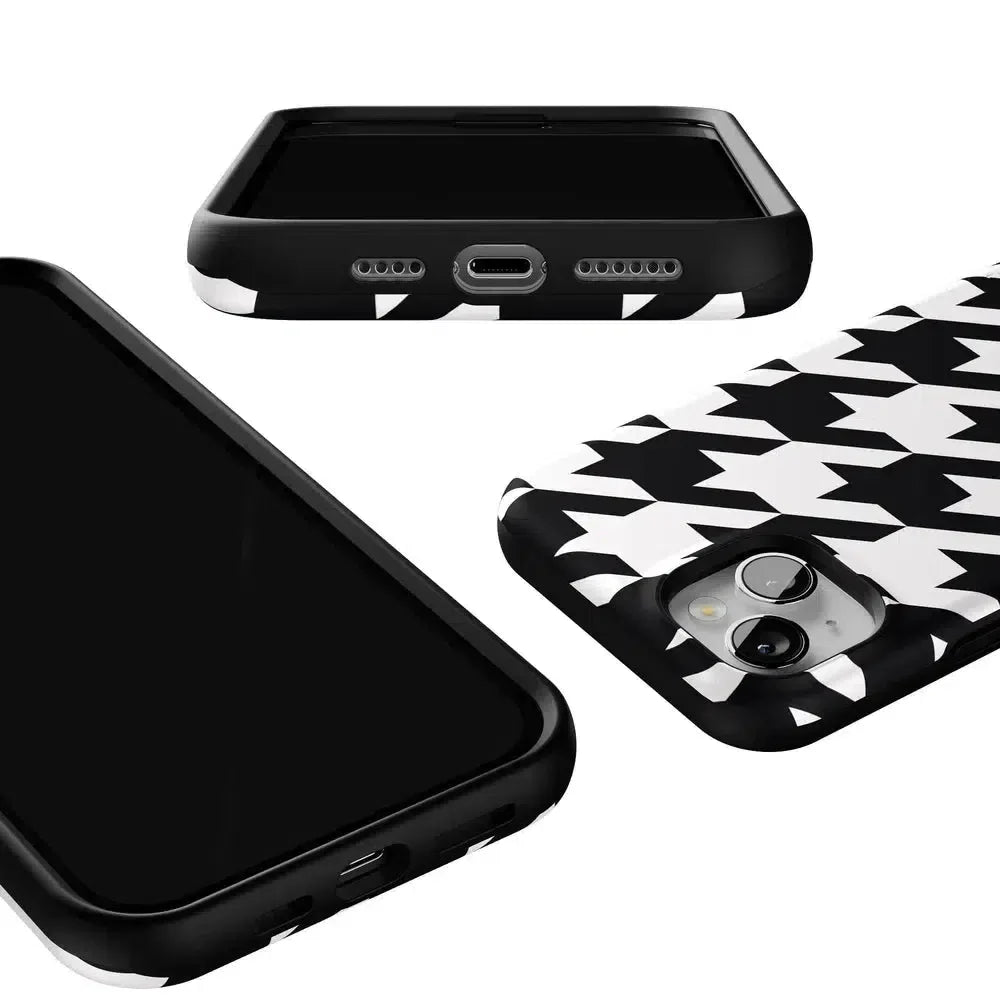 Houndstooth | High Contrast Design Case Phone Case Casetry
