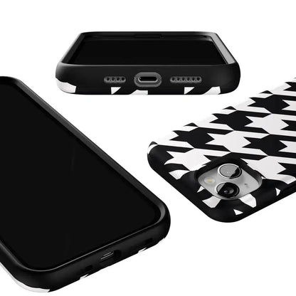 Houndstooth | High Contrast Design Case Phone Case Casetry