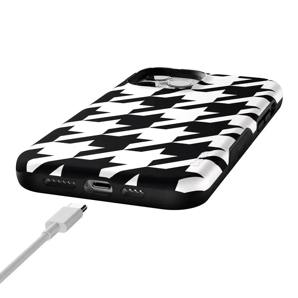 Houndstooth | High Contrast Design Case Phone Case Casetry