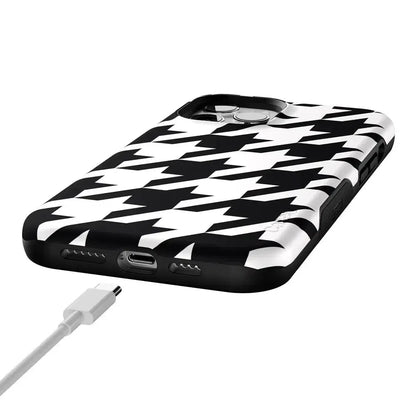 Houndstooth | High Contrast Design Case Phone Case Casetry