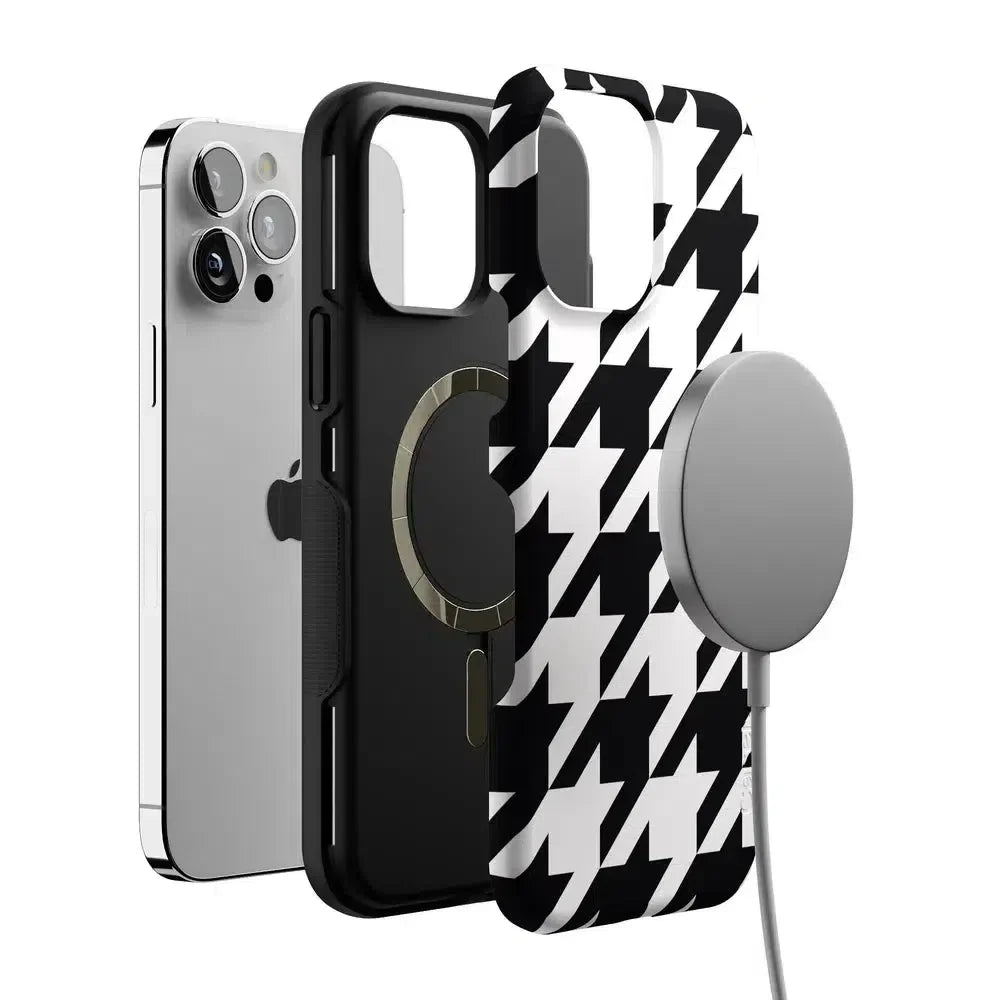 Houndstooth | High Contrast Design Case Phone Case Casetry