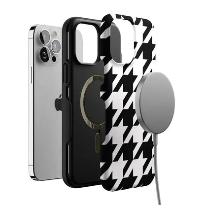 Houndstooth | High Contrast Design Case Phone Case Casetry