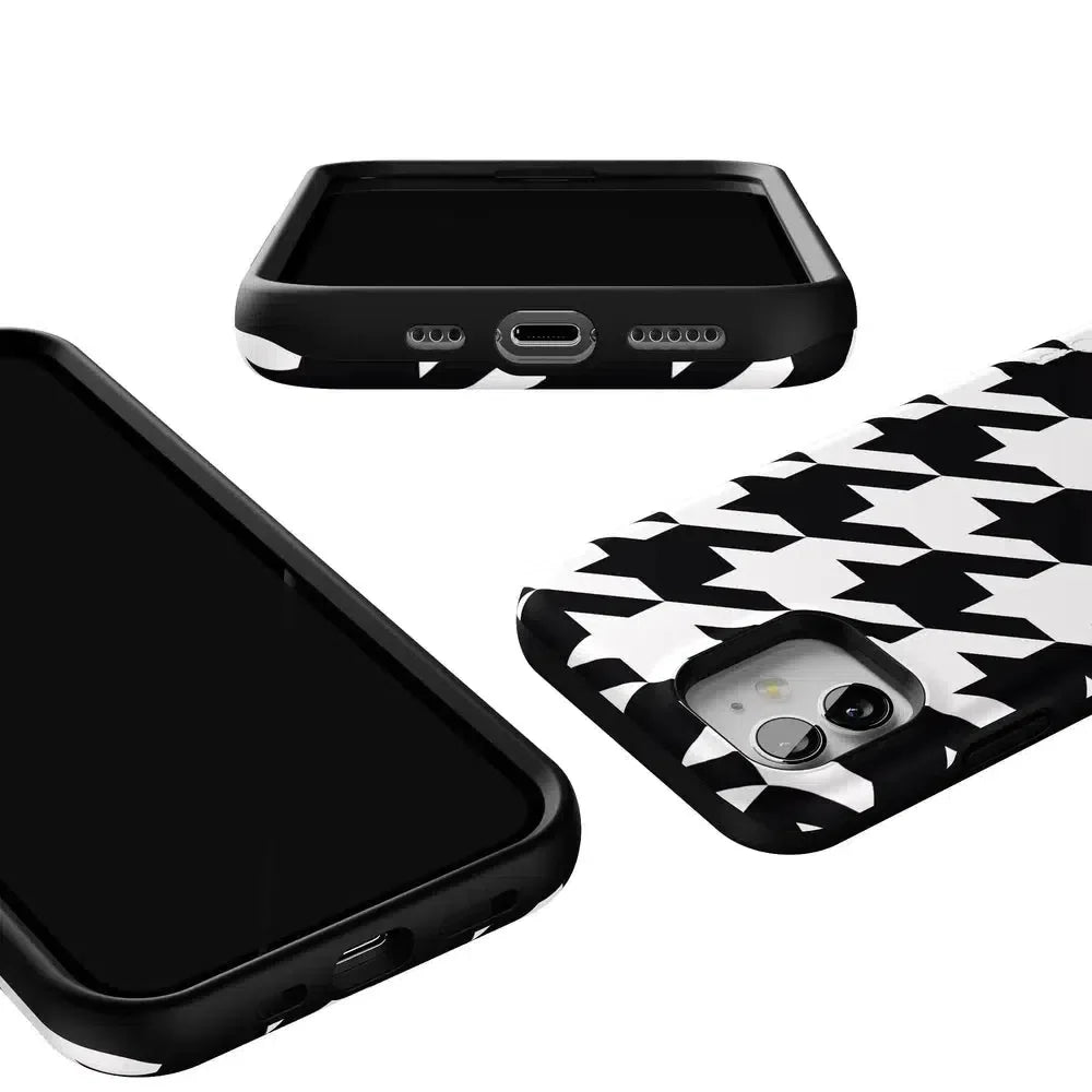 Houndstooth | High Contrast Design Case Phone Case Casetry