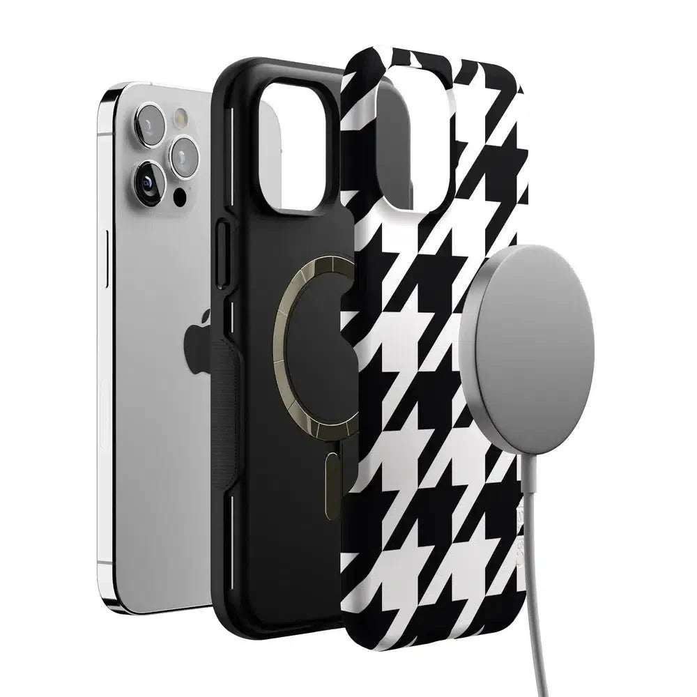 Houndstooth | High Contrast Design Case Phone Case Casetry