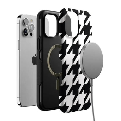 Houndstooth | High Contrast Design Case Phone Case Casetry