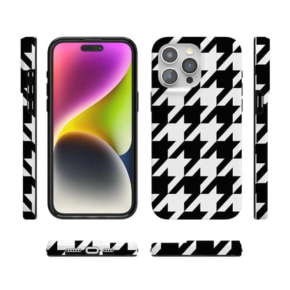 Houndstooth | High Contrast Design Case Phone Case Casetry