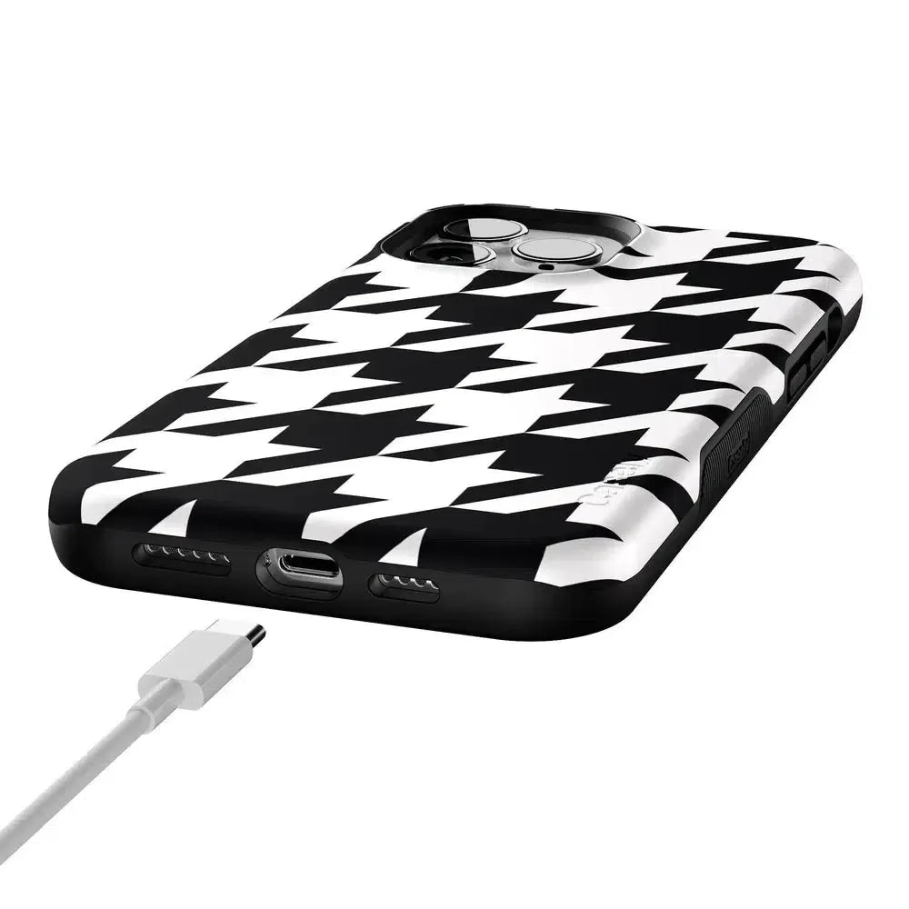 Houndstooth | High Contrast Design Case Phone Case Casetry