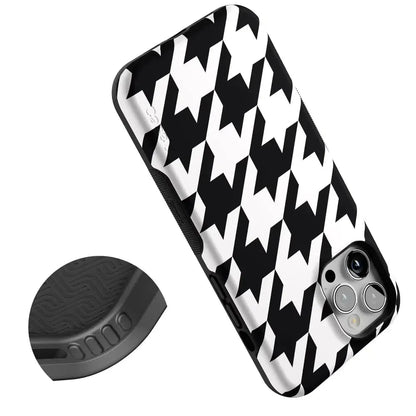 Houndstooth | High Contrast Design Case Phone Case Casetry