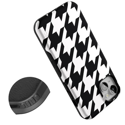 Houndstooth | High Contrast Design Case Phone Case Casetry