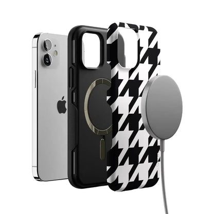 Houndstooth | High Contrast Design Case Phone Case Casetry