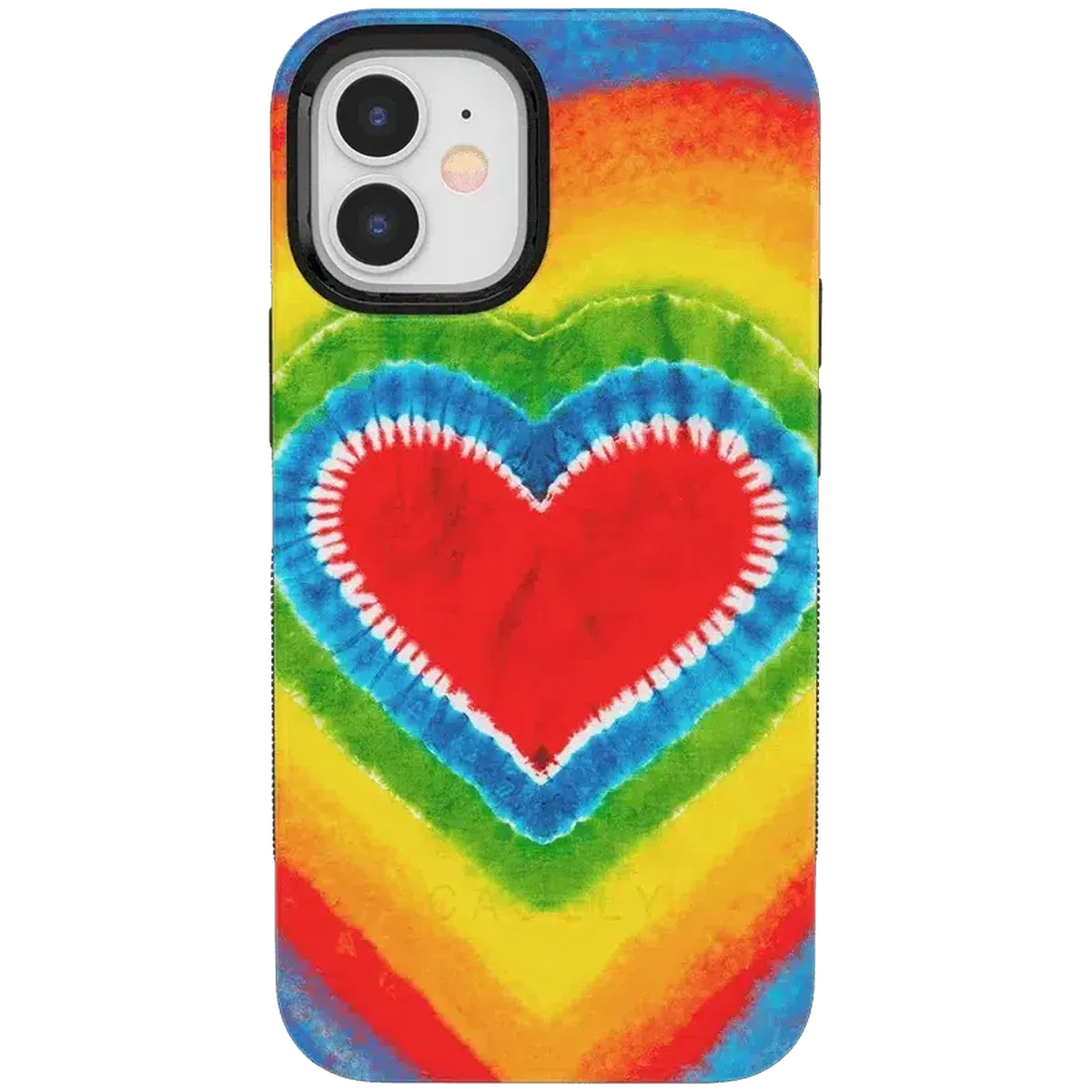 I Heart Tie Dye | Rainbow Heart Case iPhone Case get.casely Bold iPhone 12 Mini