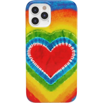 I Heart Tie Dye | Rainbow Heart Case iPhone Case get.casely Classic iPhone 12 Pro