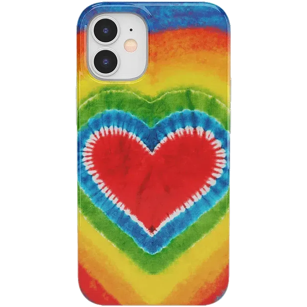 I Heart Tie Dye | Rainbow Heart Case iPhone Case get.casely Classic iPhone 12 Mini
