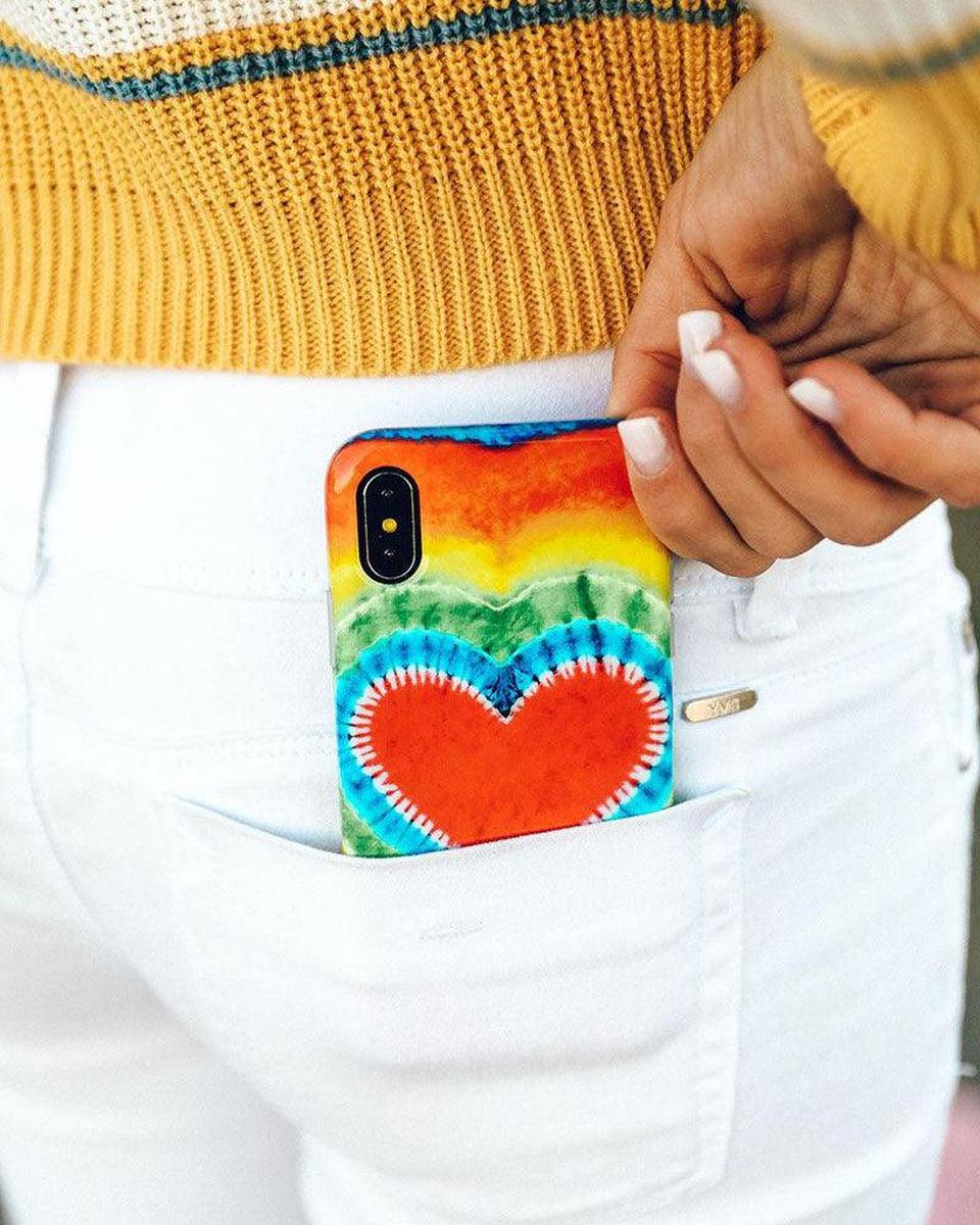 I Heart Tie Dye | Rainbow Heart Case iPhone Case get.casely