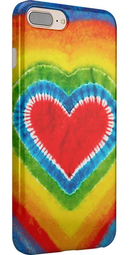 I Heart Tie Dye | Rainbow Heart Case iPhone Case get.casely