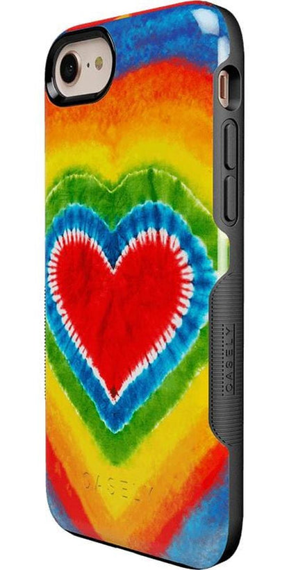 I Heart Tie Dye | Rainbow Heart Case iPhone Case get.casely