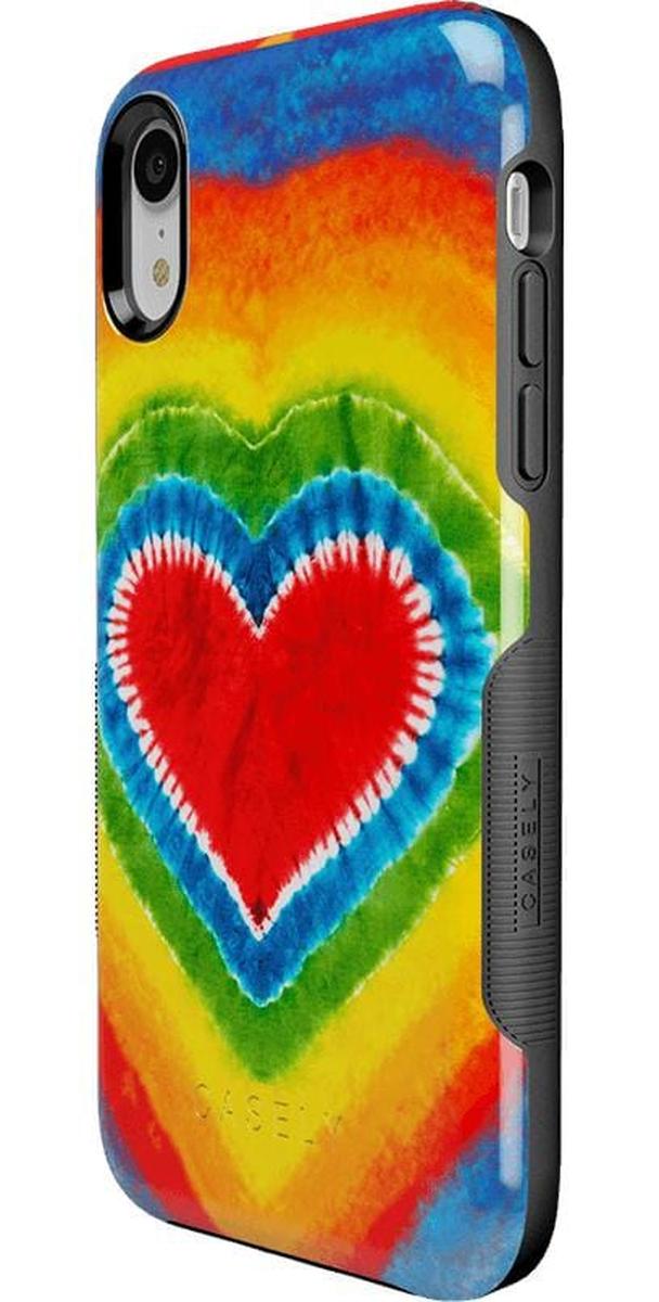 I Heart Tie Dye | Rainbow Heart Case iPhone Case get.casely