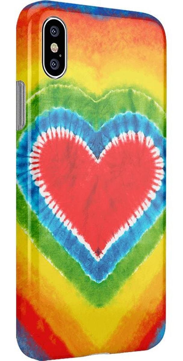 I Heart Tie Dye | Rainbow Heart Case iPhone Case get.casely