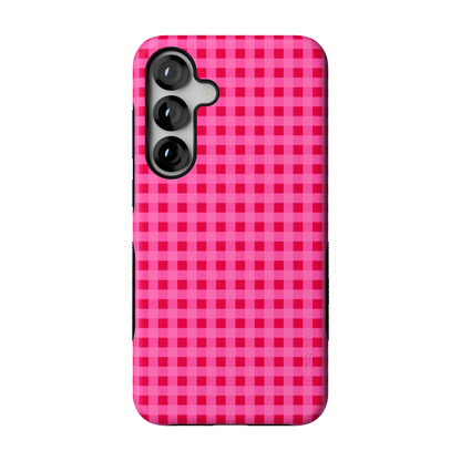 Sweet Jam | Hot Pink Gingham Case - Galaxy S25 Plus