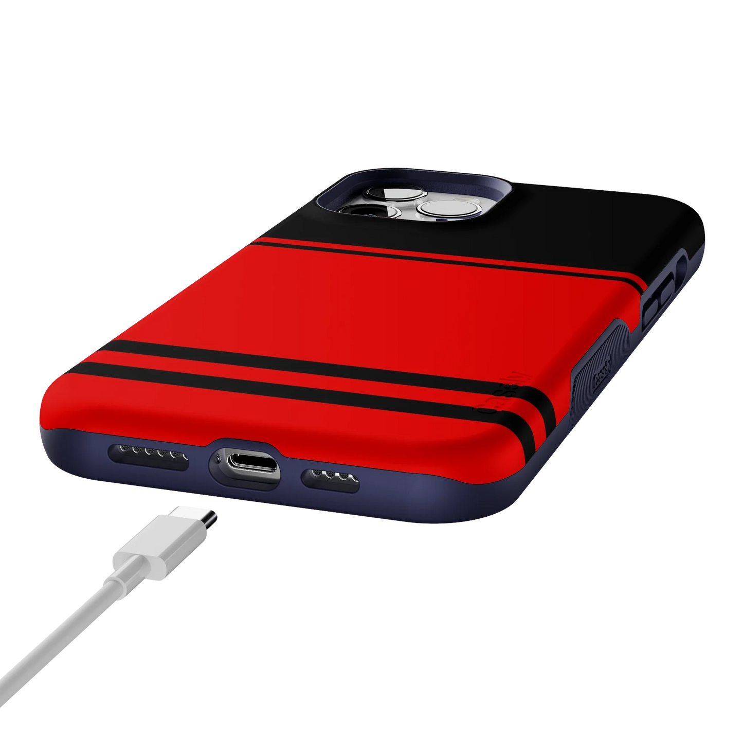 Storm Warning | Black & Red Stripes Case