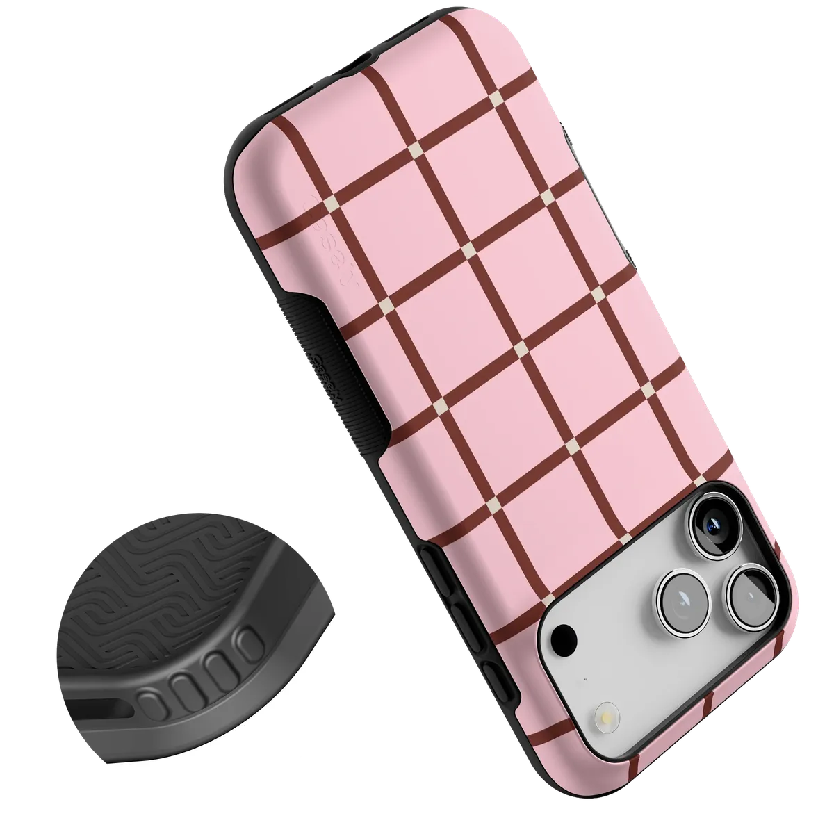 Uptown Gridlock | Pink Checkerboard Case
