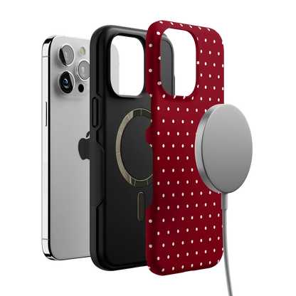 On the Dot | Maroon Polka Dot Case
