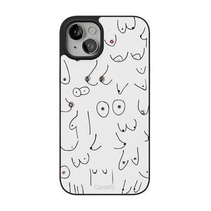 I'm With Her | Black & White Boobs Case iPhone Case get.casely Align + MagSafe® iPhone 13 Pro Max
