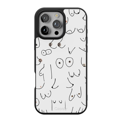 I'm With Her | Black & White Boobs Case iPhone Case get.casely Align + MagSafe® iPhone 16 Pro Max
