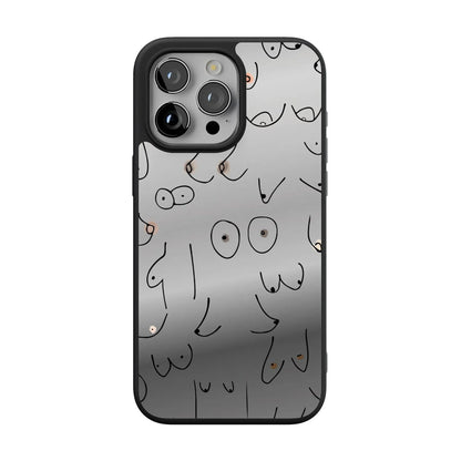 I'm With Her | Black & White Boobs Case iPhone Case get.casely Align Reflect + MagSafe® iPhone 15 Pro Max