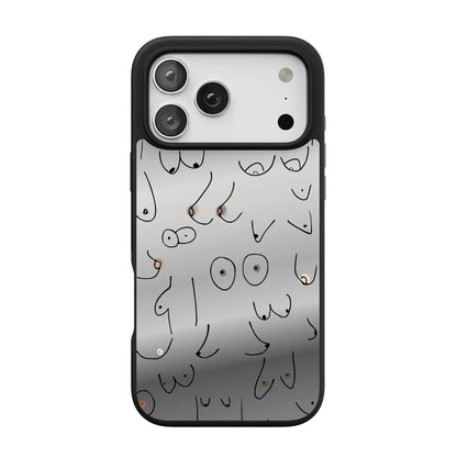I'm With Her | Black & White Boobs Case iPhone Case get.casely Align Reflect + MagSafe® iPhone 17 Pro Max