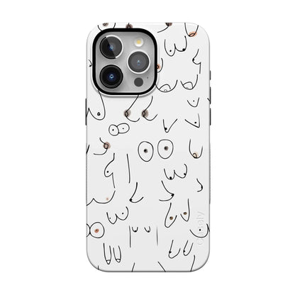I'm With Her | Black & White Boobs Case iPhone Case get.casely Bold Flex + MagSafe® iPhone 15 Pro Max