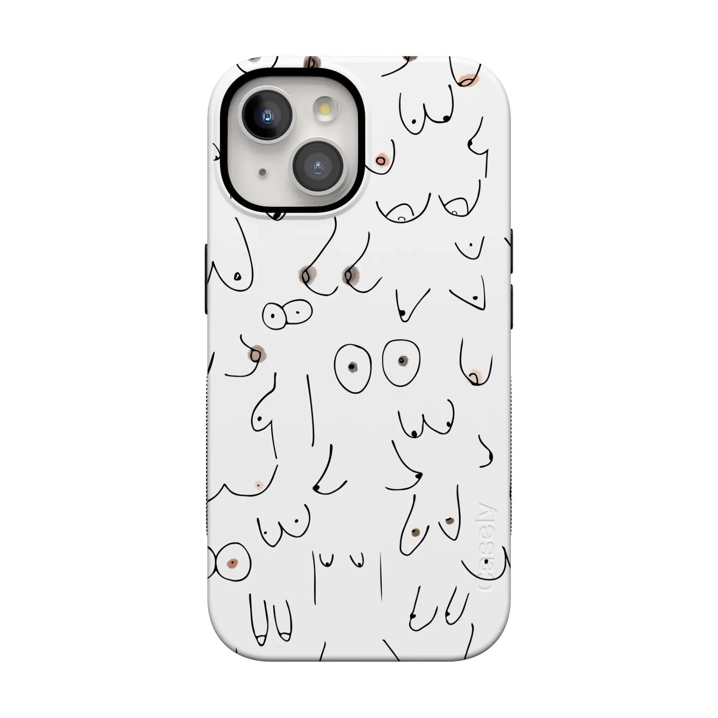 I'm With Her | Black & White Boobs Case iPhone Case get.casely Bold Flex + MagSafe® iPhone 15