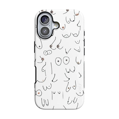 I'm With Her | Black & White Boobs Case iPhone Case get.casely Bold Flex + MagSafe® iPhone 17
