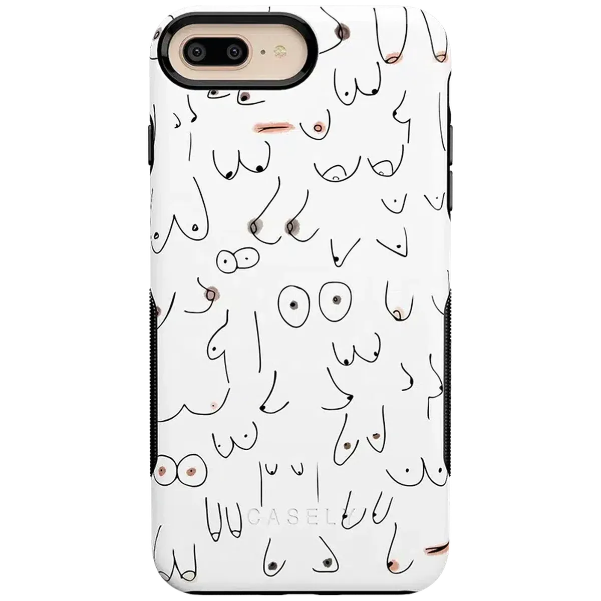 I'm With Her | Black & White Boobs Case iPhone Case get.casely Bold iPhone 6/7/8 Plus