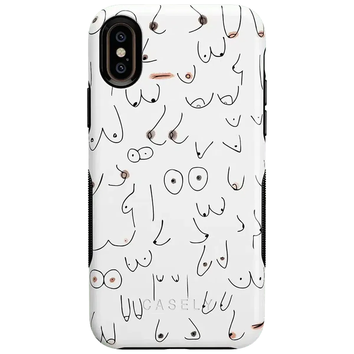 I'm With Her | Black & White Boobs Case iPhone Case get.casely Bold iPhone XS Max
