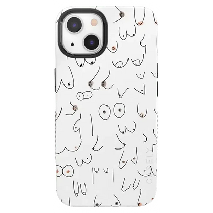 I'm With Her | Black & White Boobs Case iPhone Case get.casely Bold + MagSafe® iPhone 13