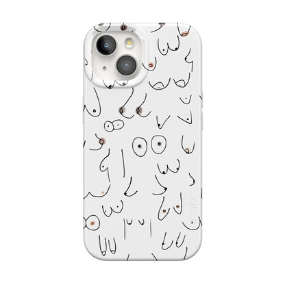 I'm With Her | Black & White Boobs Case iPhone Case get.casely Classic + MagSafe® iPhone 13