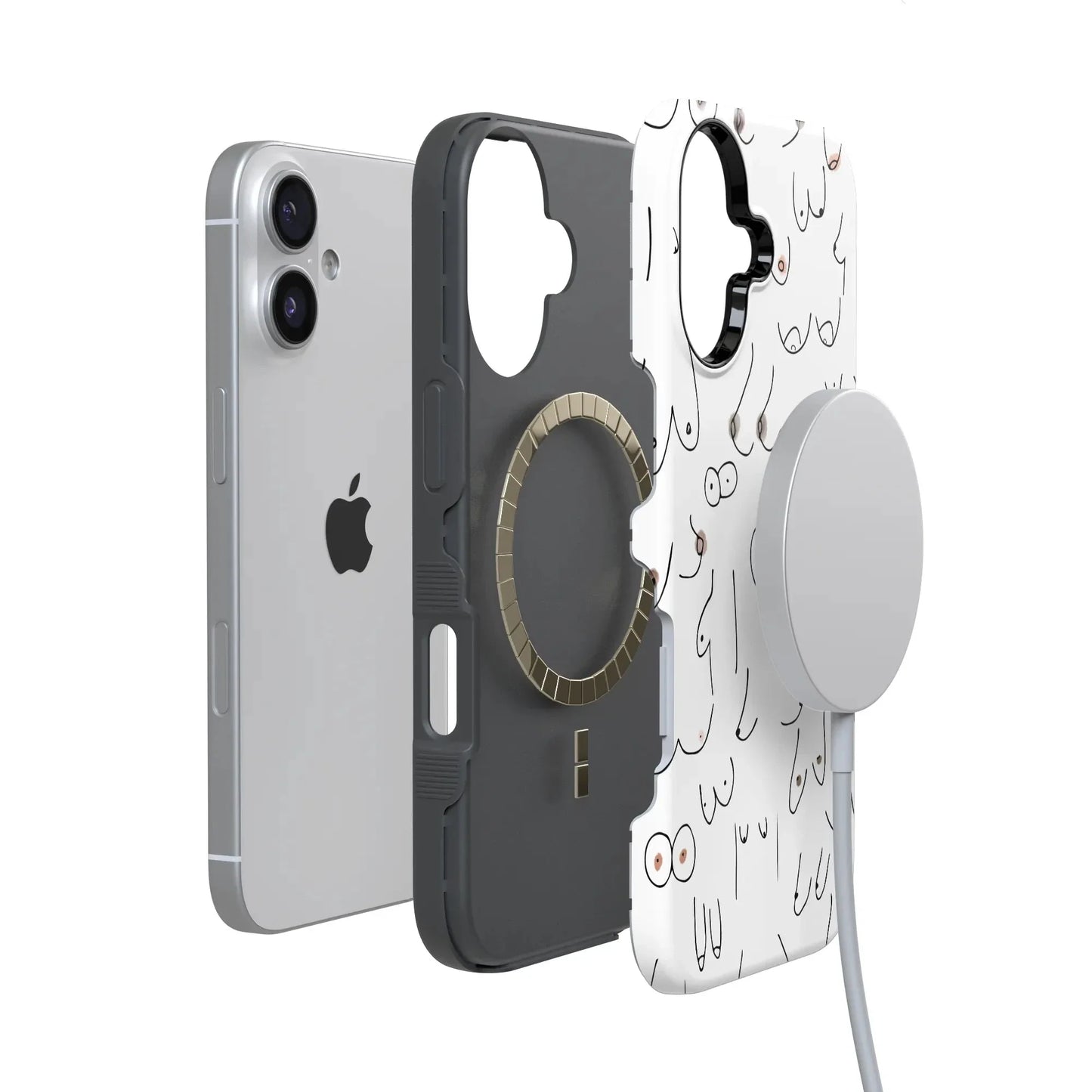 I'm With Her | Black & White Boobs Case iPhone Case get.casely