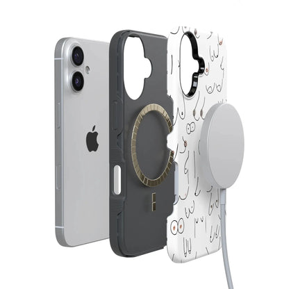 I'm With Her | Black & White Boobs Case iPhone Case get.casely