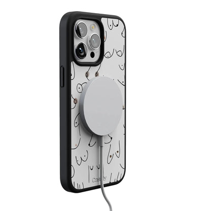 I'm With Her | Black & White Boobs Case iPhone Case get.casely