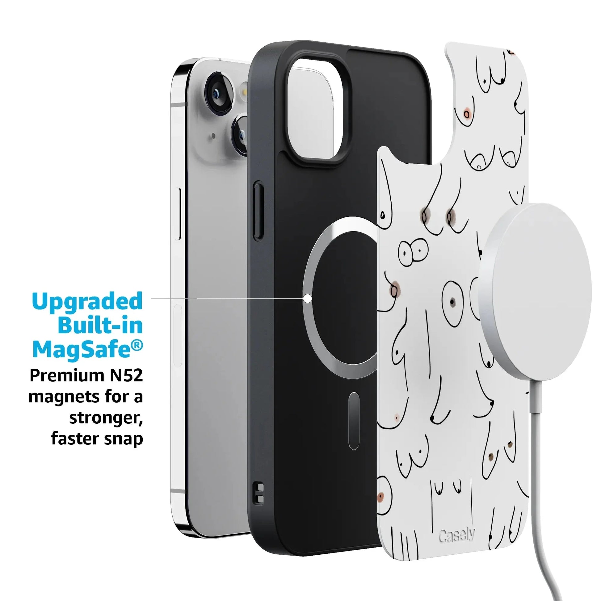 I'm With Her | Black & White Boobs Case iPhone Case get.casely