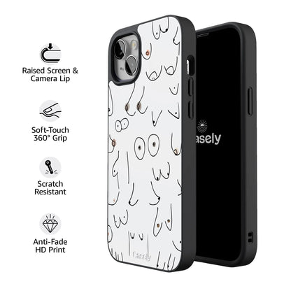 I'm With Her | Black & White Boobs Case iPhone Case get.casely