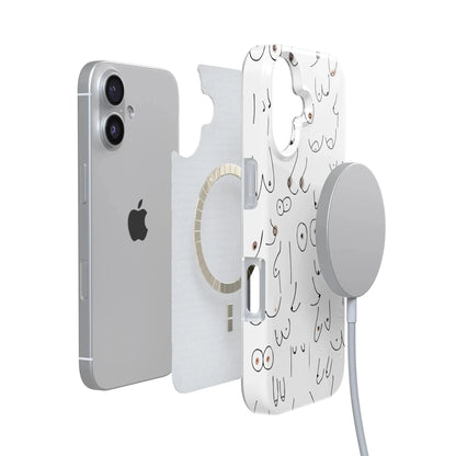 I'm With Her | Black & White Boobs Case iPhone Case get.casely