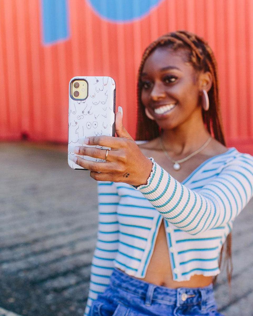 I'm With Her | Black & White Boobs Case iPhone Case get.casely