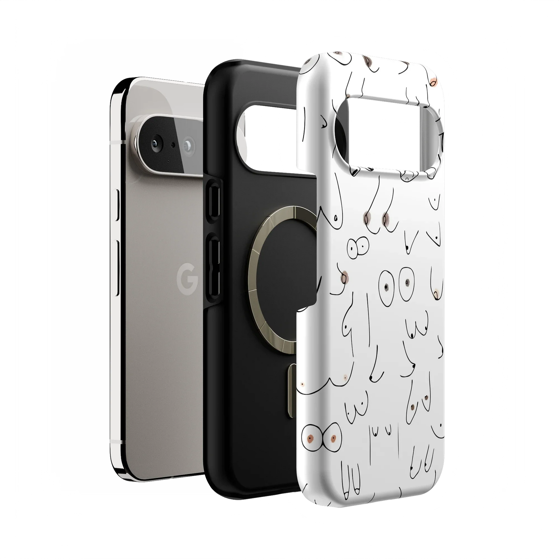 I'm With Her | Black & White Boobs Case iPhone Case get.casely